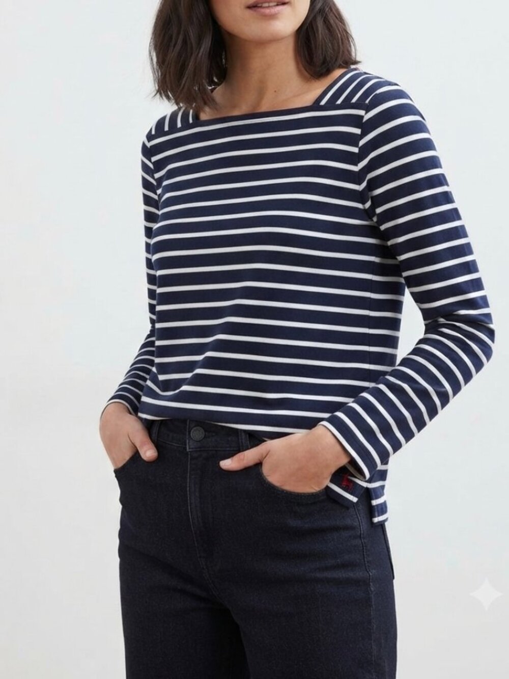 NWT Joules Matilde Navy & White Striped 100 % Cotton Top Sz 12 Heritage Nautical